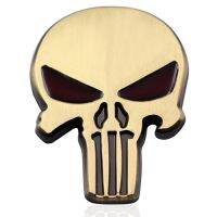 【Cod】 Motorbike Decorations Corner แรดปรับ Punisher Body Badge 3D Skull สติกเกอร์ Metal Auto Emblem สำหรับทั้งร่างกาย QX80 FX35 G25 Q70 Qx60รถจัดแต่งทรงผม