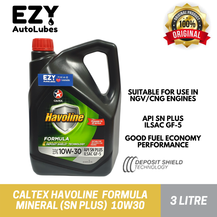 Caltex Havoline® Formula SAE 10W30 3L (API SN PLUS)👉 Caltex Car Engine