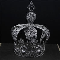 Royal Queen King Tiaras Crown Men Round Diadem Bridal Tiaras and Crowns Headdress Prom Wedding Hair Jewelry Party Ornament Male