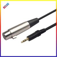 3 Pin XLR ตัวเมียถึง3.5มม. 1/8นิ้วสายเสียงไมค์ตัวผู้แจ็คสเตอริโอ