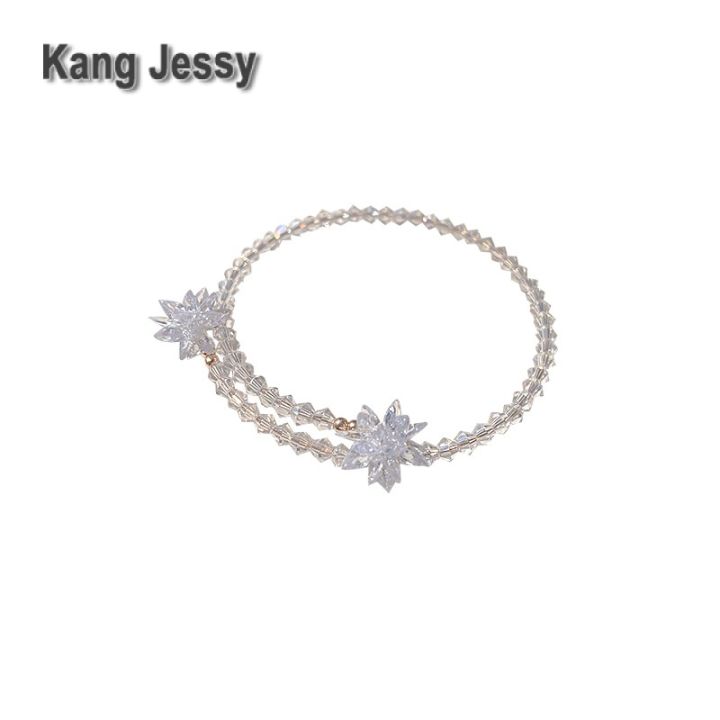 kang-jessy-ใหม่สร้อยข้อมือคริสตัลซูเปอร์แฟลชสำหรับผู้หญิงสร้อยข้อมือคริสตัลหรูหราเบาๆออกแบบระดับไฮเอนด์สร้อยข้อมือเรียบง่ายสำหรับแฟนนักเรียน