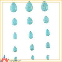 PEANTEK 100pcs 100ชิ้นค่ะ หินแตกลาย ทรงหยดน้ำตา Cabochons สีเขียวขุ่นสังเคราะห์ย้อมสี ดีไอวาย หลังแบนราบ สร้อยคอสำหรับผู้หญิง