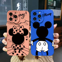 เคสโทรศัพท์สำหรับ VIVO T1 5G Y02S Y35 4G Y30 Y55 Y75 Y01 Y21 Y33S Y3S Y20 Y15A Y12S Y12A Y11S ขอบสี่เหลี่ยม Y20i Y20A ฝาครอบป้องกัน Y20S Y17 Y15มิกกี้น่ารักเมาส์มินนี่