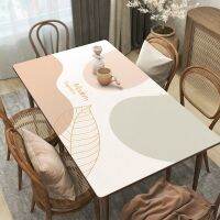 Corinada PU Leather Tablecloth Waterproof Oil-proof and Washless Rectangular Table Mat Simple Style Anti-hot