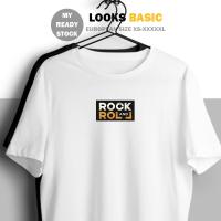 Cotton Simple Basic Tee Rock And Roll Ready Stock UNISEX Short Sleeve T-shirt Women Men Ladies Baju Lelaki Perempuan