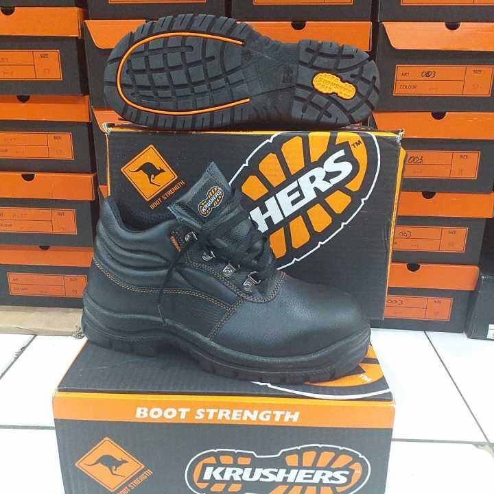 Sepatu Safety Krushers Florida / Florida Black, Model Tali 6 inch