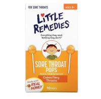 Little Remedies, Sore Throat Pops, Made with Real Honey, Ages 3+, 10 Pops