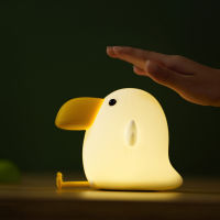 Silicone Bird LED Night Light Touch Sensor 2 Colors Dimmable Timer Rechargeable Bedroom Bedside Lamp for Children Kids Baby Gift