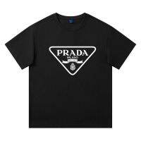 European station trendy brand Pula new PR triangle logo printed letters for men and women couples round neck short-sleeved T-shirt loose