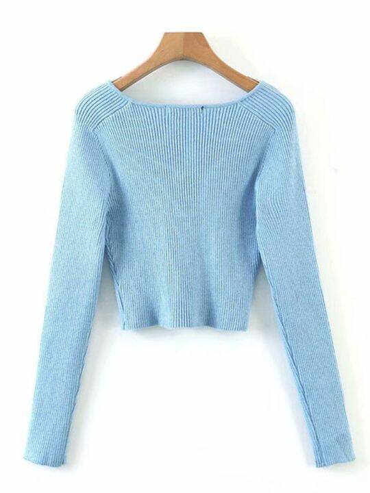 deat-2023-short-collar-thin-knitted-pullovers-sweater-loose-v-neck-sleeve-new-fashion-13u090