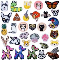 Pets Cat Dog Kitty Puppy Embroidered Iron on Patches fo DIY Stripes Clothes Patchwork Sticker Custom Applique Haberdashery