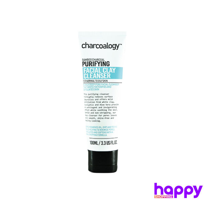 charcoalogy-anti-shine-pore-purifying-clay-cleanser-โคลนล้างหน้า-100-มล