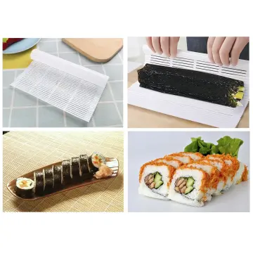 1pc White Plastic Sushi Rolling Mat Sushi Curtain For Sushi Making