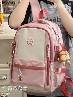 ins style simple casual college schoolbag high school junior students large capacity backpack female burden reduction