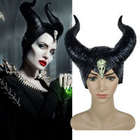 Halloween new style Maleficent:Mistress of Evil Headwear Mask Cosplay Props Unisex Halloween Black Queen Headgear Horns Hat