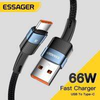 Essager 6A ประเภท C สาย USB ชาร์จเร็วสำหรับ Huawei P40 Pro P30 66W สายชาร์จข้อมูลสำหรับ Samsung S21 Ultra S20 Poco-Toutou Store