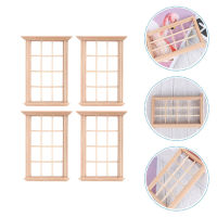 4pcs Mini House Window Frame Diy Mini House Decoration Mini Furniture Wink