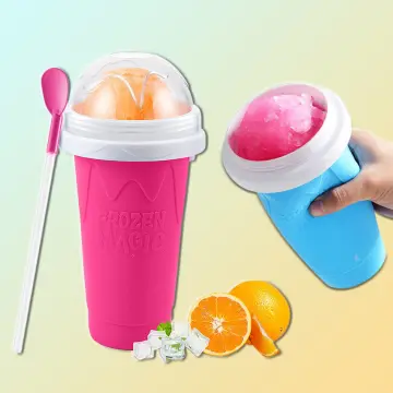 Slushy Cup, Slushy Maker Cup Upgraded 500ML TIK TOK Slushy Ice Cup Frozen  Magic Squeeze Cup Cooling Maker Cup Freeze Mug Milkshake Smoothie Mug 