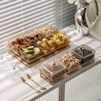 【cw】 Luxury Fruit Plate Partition Platter Room Dried Tray Snack Storage Bar Dish Serving