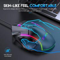 12800DPI Full Speed Mouse 12 Key Macro Definition Chicken Wired RGB Game Mouse For Desktop Laptop Huawei Computer Gamer Mouse