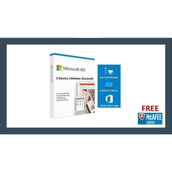 LATÈST OFFICE 365 MICROSOFT WITH FREE MCAFEE LIVESAFë Lazada PH