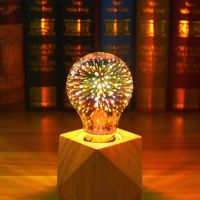 3D Fireworks LED Night Light Firework Lamp Bulb E27 Indoor Lighting for Home Decorative Kids Children