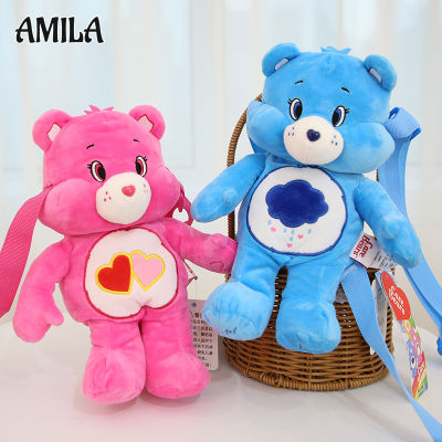 AMILA รักกระเป๋าสะพายลายหมีตุ๊กตาผ้ากำมะหยี่ถุงของขวัญวันเกิด
