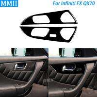 สำหรับ Infiniti FX 2009-2013 QX70 14เปียโนสีดำมือจับประตูด้านในแผงตัดปกรถอุปกรณ์ตกแต่งภายในสติ๊กเกอร์