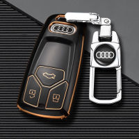 [OUS] Tpu แฟชั่นโครงเปลือกนอกเคส Kunci Remote Mobil สำหรับ Audi A4 B9 A5 A6 8S 8W Q5 Q7 4M S4 S5 S7 Tt Tfsi เคสมือถือ Rs Fob ไร้กุญแจ