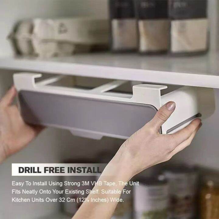 kitchen-storage-rack-under-shelf-spice-self-adhesive-drawer-hidden-storage-holder-tools-fridge-organizer-hand-sanitzer-cocina