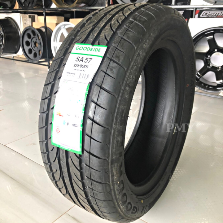 225-55r17-101w-ยี่ห้อ-goodride-รุ่น-sa57-ล็อตผลิตปี21-ราคาต่อ1เส้น-สายสปอร์ต-สมรรถนะ-โฉบเฉี่ยว-ยางแต่งซิ่ง-ยางรถยนต์ขอบ17-มีของพร้อมส่งฟรี