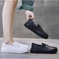 HOT★หญิงกีฬาสบายๆ Slip-On รองเท้าผู้หญิง Comfort Sepatu Kets Datar ฤดูใบไม้ผลิแฟชั่นรอบ Toe รองเท้าผ้าใบชาย Zapatillas De Mujer