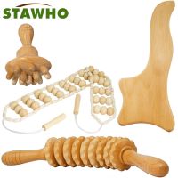 Wooden Massage Guasha Stick Wood Roller Massager Wood Therapy Tool Maderoterapia Kit for Fascia Muscle Pain Relief Body Shaping