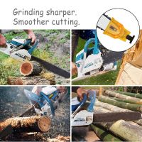 Bar-Mount Fast Grinding Chainsaw Chain Sharpener Chainsaw Teeth Sharpener Chainsaw Portable Durable Easy Power Sharp Tool Set