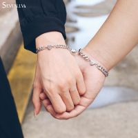 Heart Charm Stainless Steel Couple Stainless Steel Couples Bracelets - 2pcs/set - Aliexpress