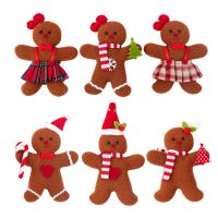 Christmas Dolls Traditional Cute Gingerbread Man Ornaments Christmas Gingerman Cookie Doll Hanging Charms With Rope For Christma