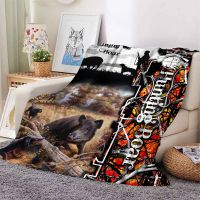 2023 Hunting Boar Flannel Blankets Fashion Animal Splicing 3D Printed Throw Blanket Office Nap Travel Portable Quilts Dropshipping