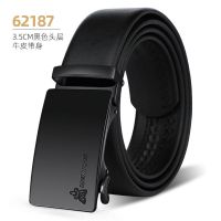 Straw man head layer belt leather automatic buckle belts young fashion joker leisure pure leather belts --npd230724✒▦﹉