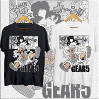 HOT One Piece Luffy Gear 5 Japanese Anime T-Shirt วันพีซลูฟี่เกียร์ 5 อะนิเมะญี่ปุ่นเสื้อยืด