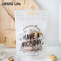 LBSISI Life 50pcs Frosted Candy Zip Lock Stand Up Nougat Crisp Bags Seal Cookie Snowflake Food Chocolate Hold Pack Plastic Bag