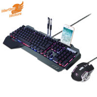 Martino Wire Control Game Keyboard Mouse Combo Backlit Semi-Mechanical Gaming Keyboard Ergonomic 3200 Dpi Optical Mouse