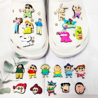 CUI YI SHOP Jibz Croc Pin รองเท้าแตะ ลายการ์ตูนชินจังน่ารัก ถอดออกได้ DIY