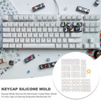 Keycap Molds Silicone Kit,Handmade Crystal Resin Molds for Key Caps of Gaming Keyboards Mechanical DIY with Key Puller