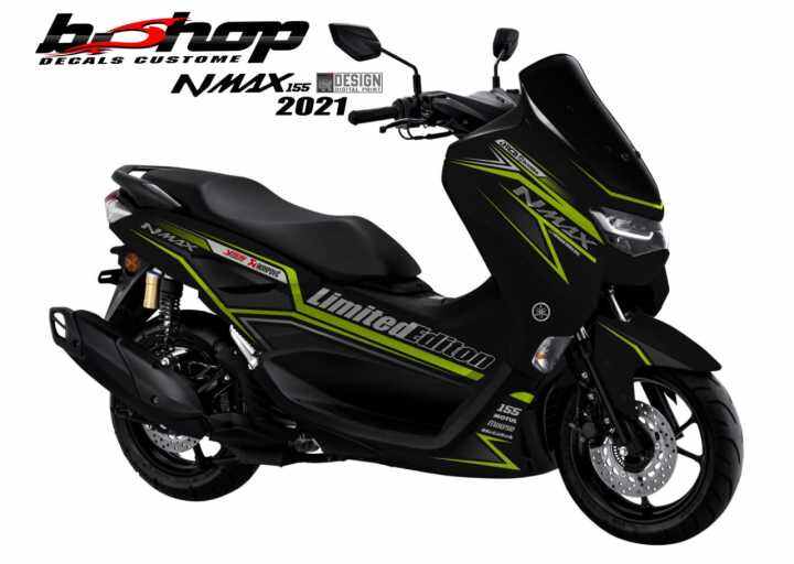 Striping Decal New Nmax 155 Hitam Model Minimalis Strip Elegan Desain