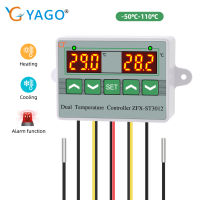 RCYAGOเครื่องควบคุมอุณหภูมิแบบคู่ Digital Thermostat Incubator ควบคุมไมโครคอมพิวเตอร์ Dual Probe AC 220V