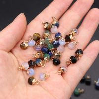 hotx【DT】 Stone Pendant Faceted shape Exquisite for Jewelry Making Necklace Earrings Accessories 6x6mm