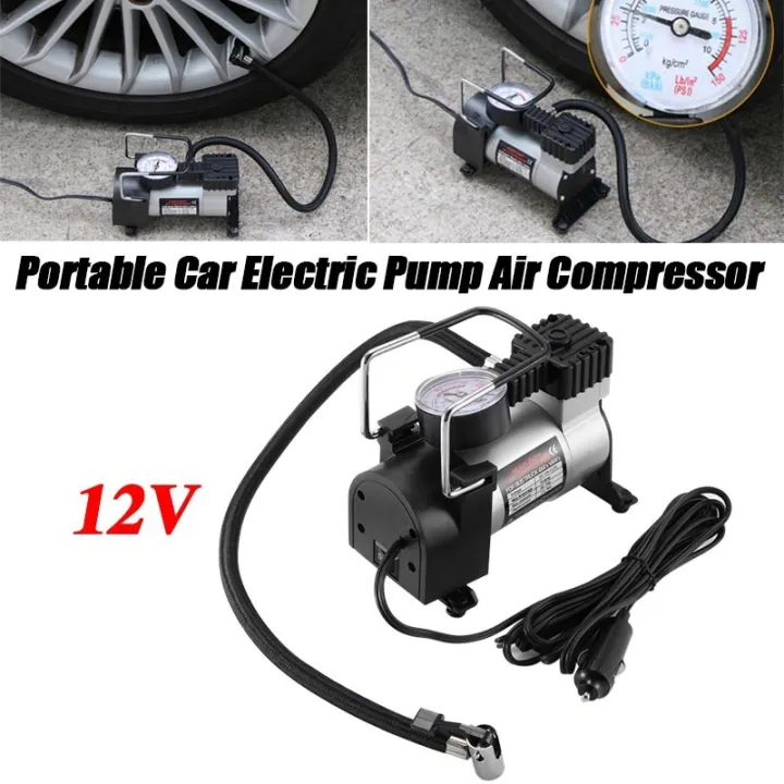 12V Portable Car Electric Pump Air Compressor 100PSI Lazada PH