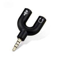 Hot 3.5mm Audio Microphone Earphone Splitter Connector Mic Headset Jack Converter Plug Adapter For Mobile Phone Tablet PC Cables