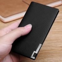 WILLIAMPOLO 2019 Genuine Leather Men Wallet Ultrathin Wallets Card Holder Card Slots Bifold Slim Wallets Clutch Driving License Card Holders