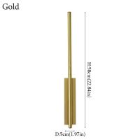 Nordic LED Long Line Wall Lamp Gold Modern Metal Linear Wall Light Shades for Living Room Bedroom Kitchen Indoor Home Decor